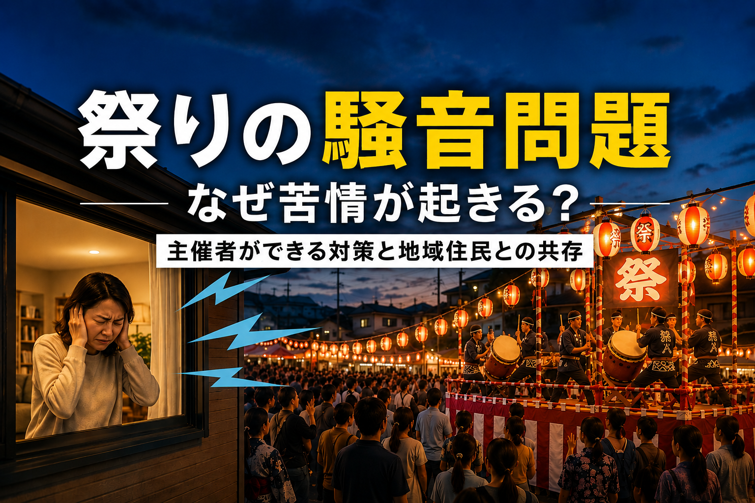 【祭りの騒音問題：前編】なぜ苦情が起きる？主催者ができる対策と地域住民との共存